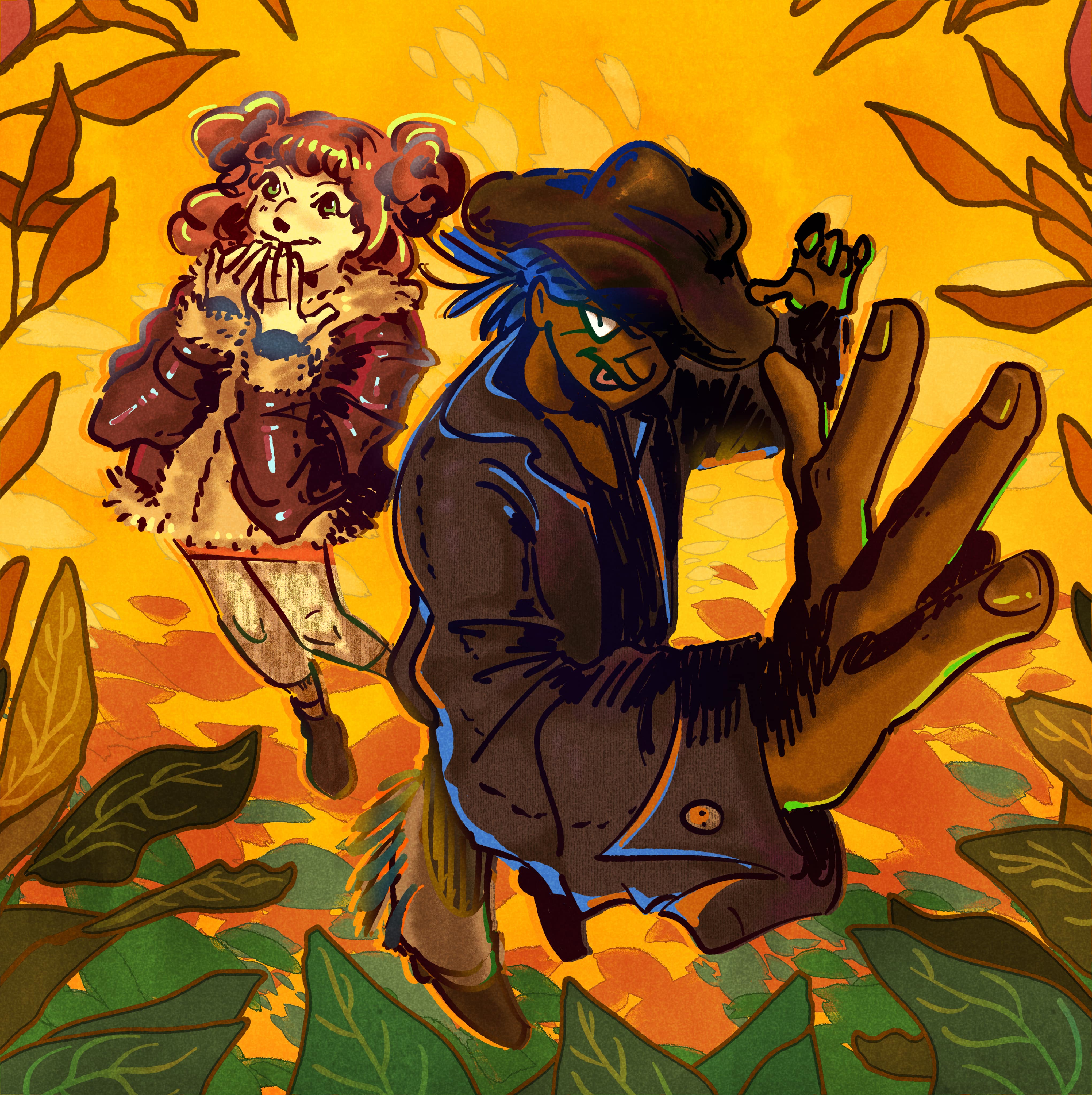 Sam and Florence illustration