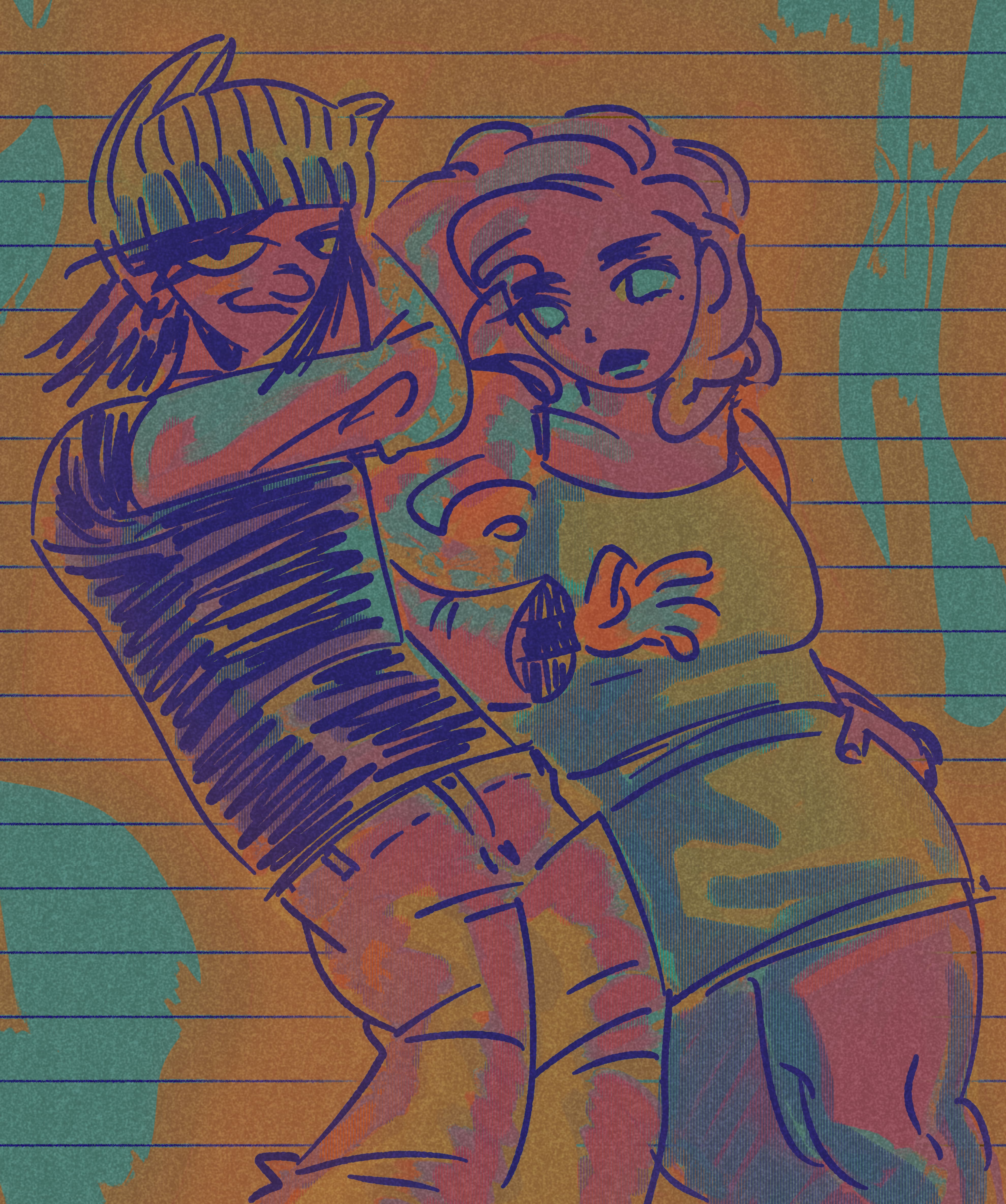 Sam and Bella funky art