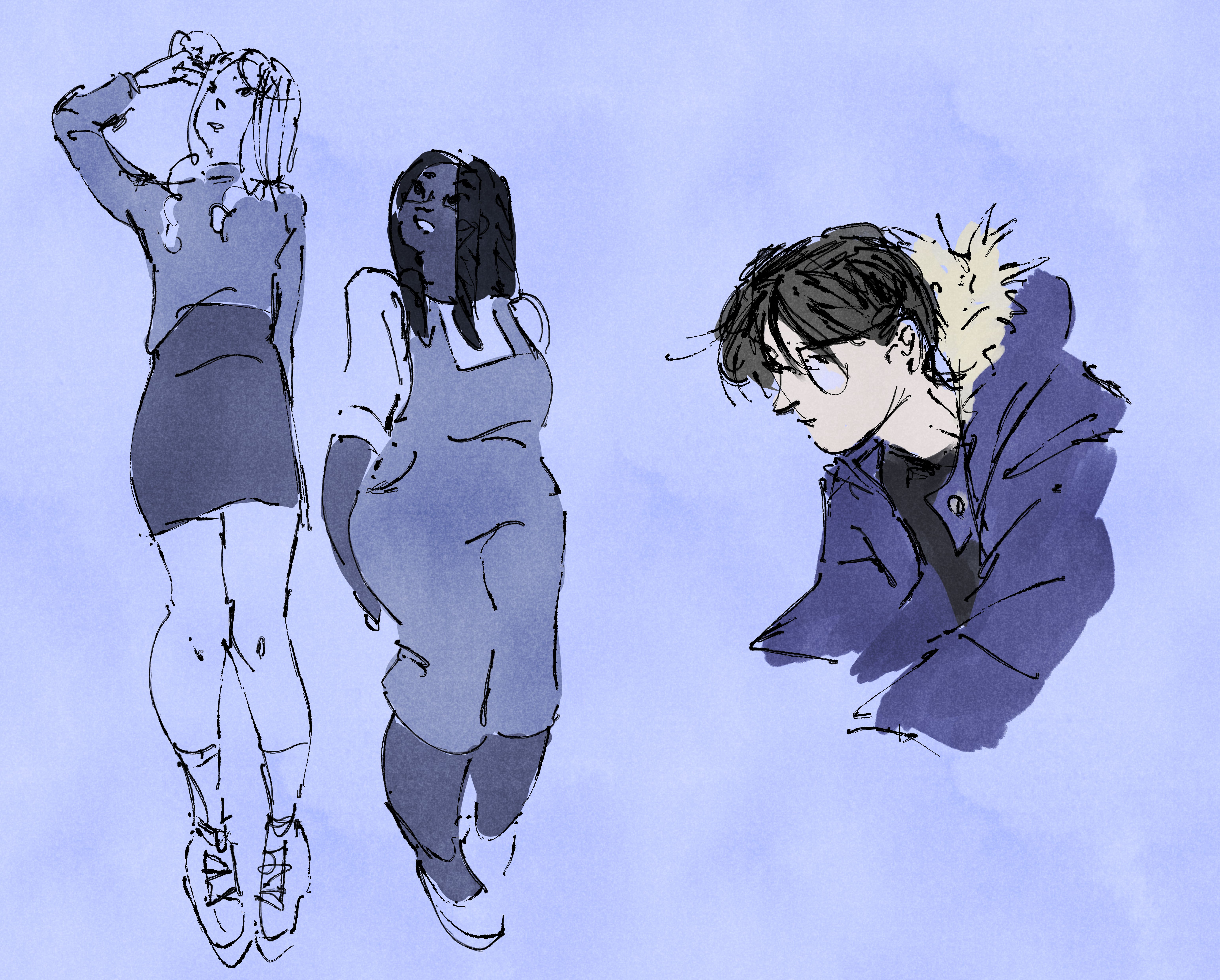 Rachel, Felicia and William doodle