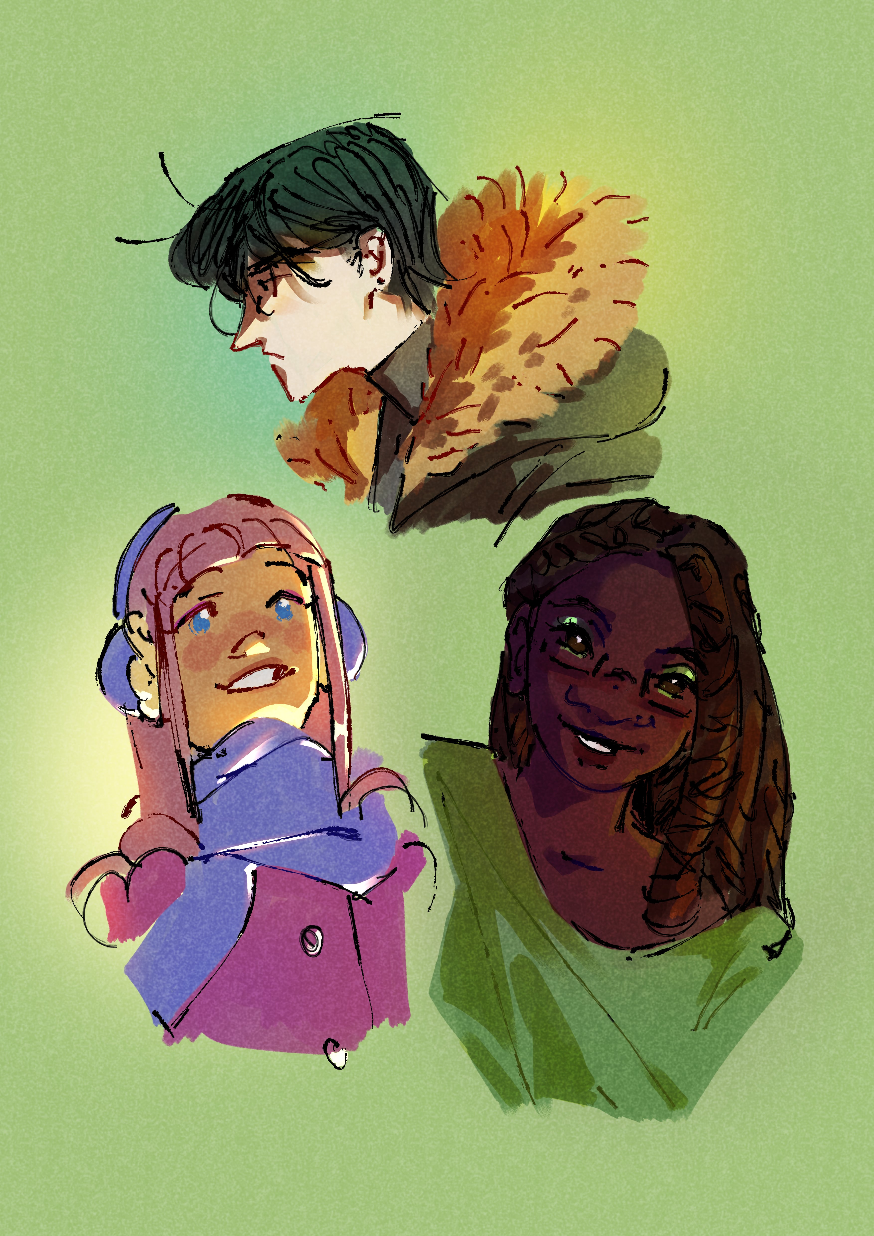 Rachel, Felicia nd William doodle