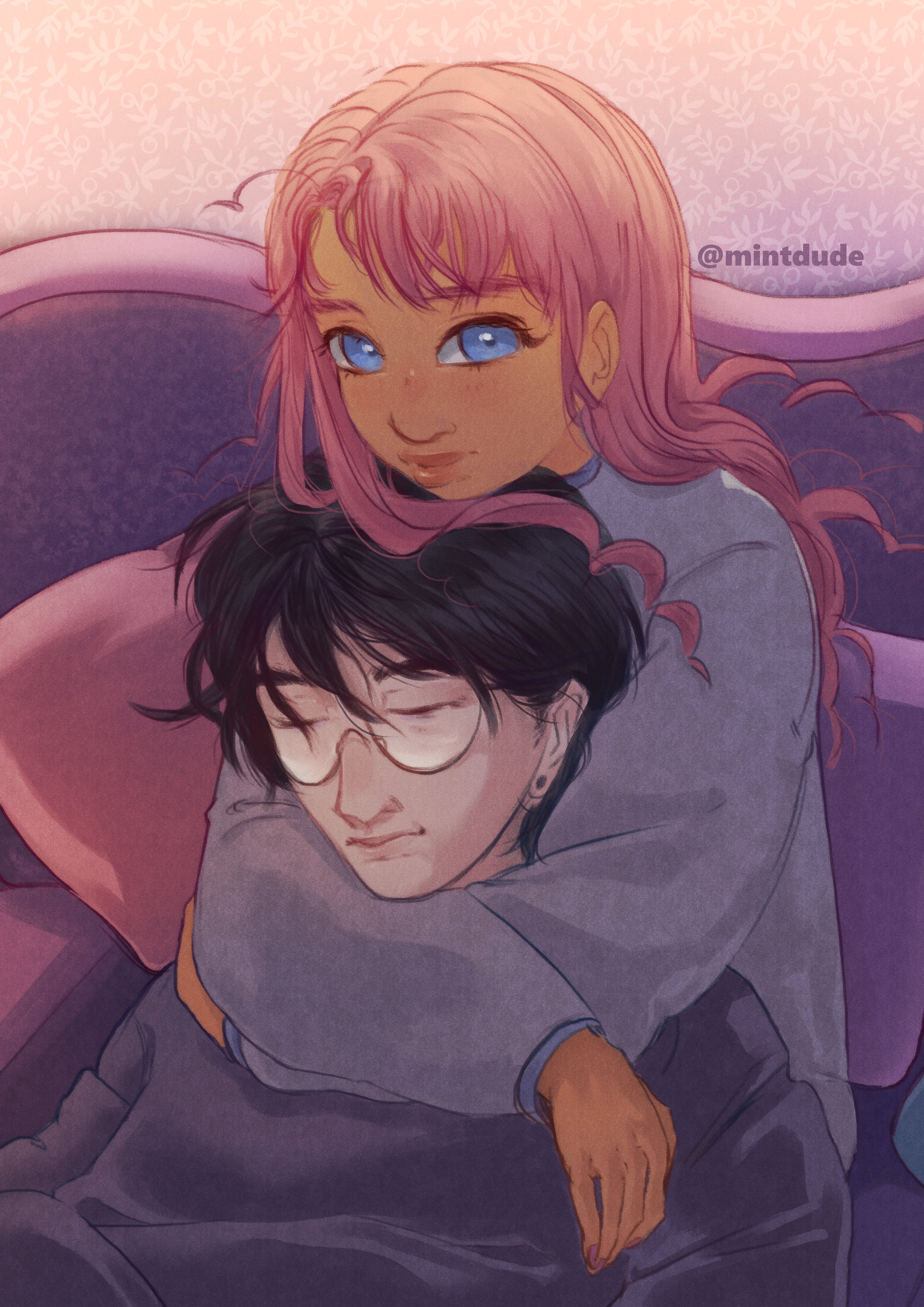 Rachel and William resting