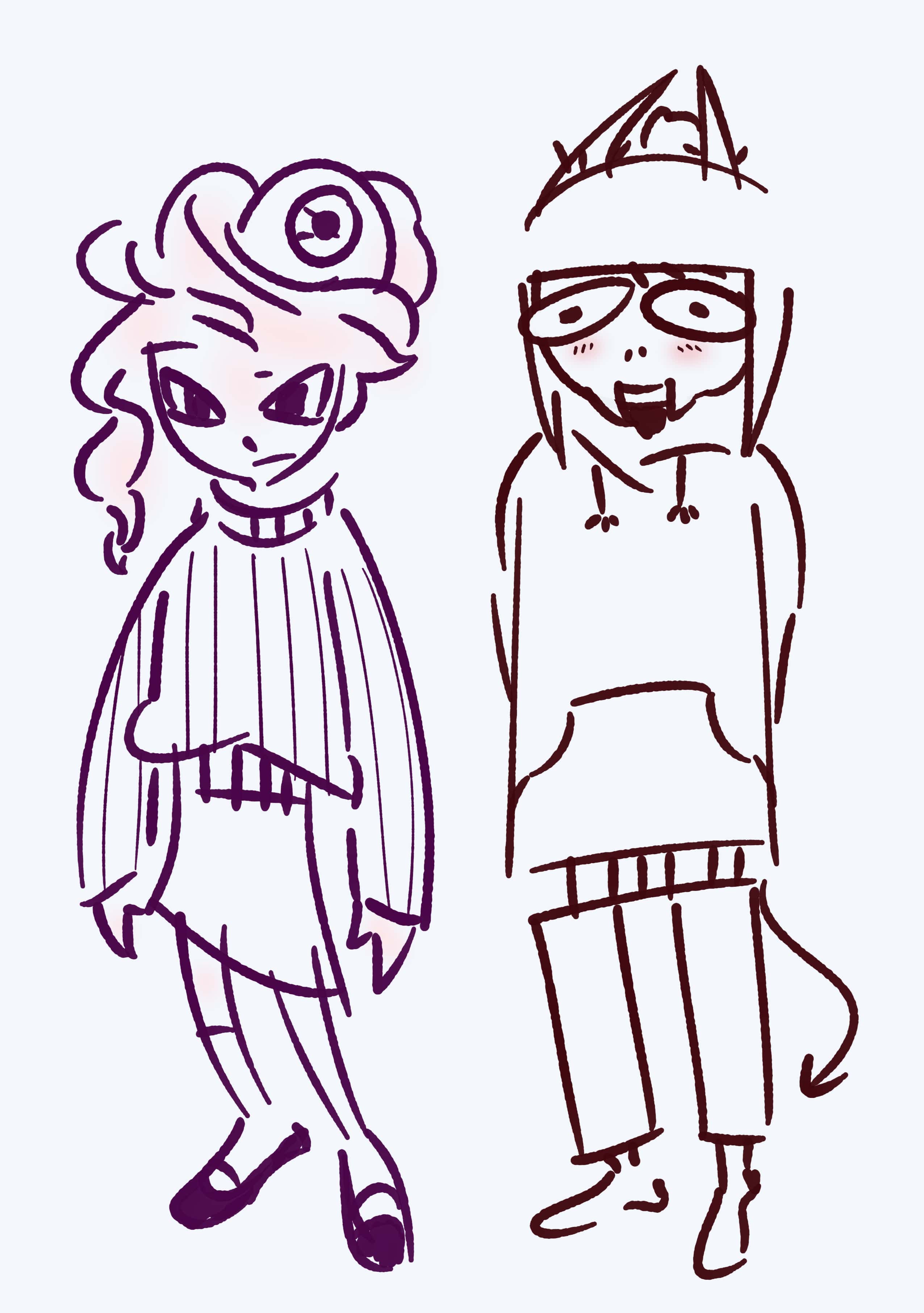 Gigi and his friend doodle