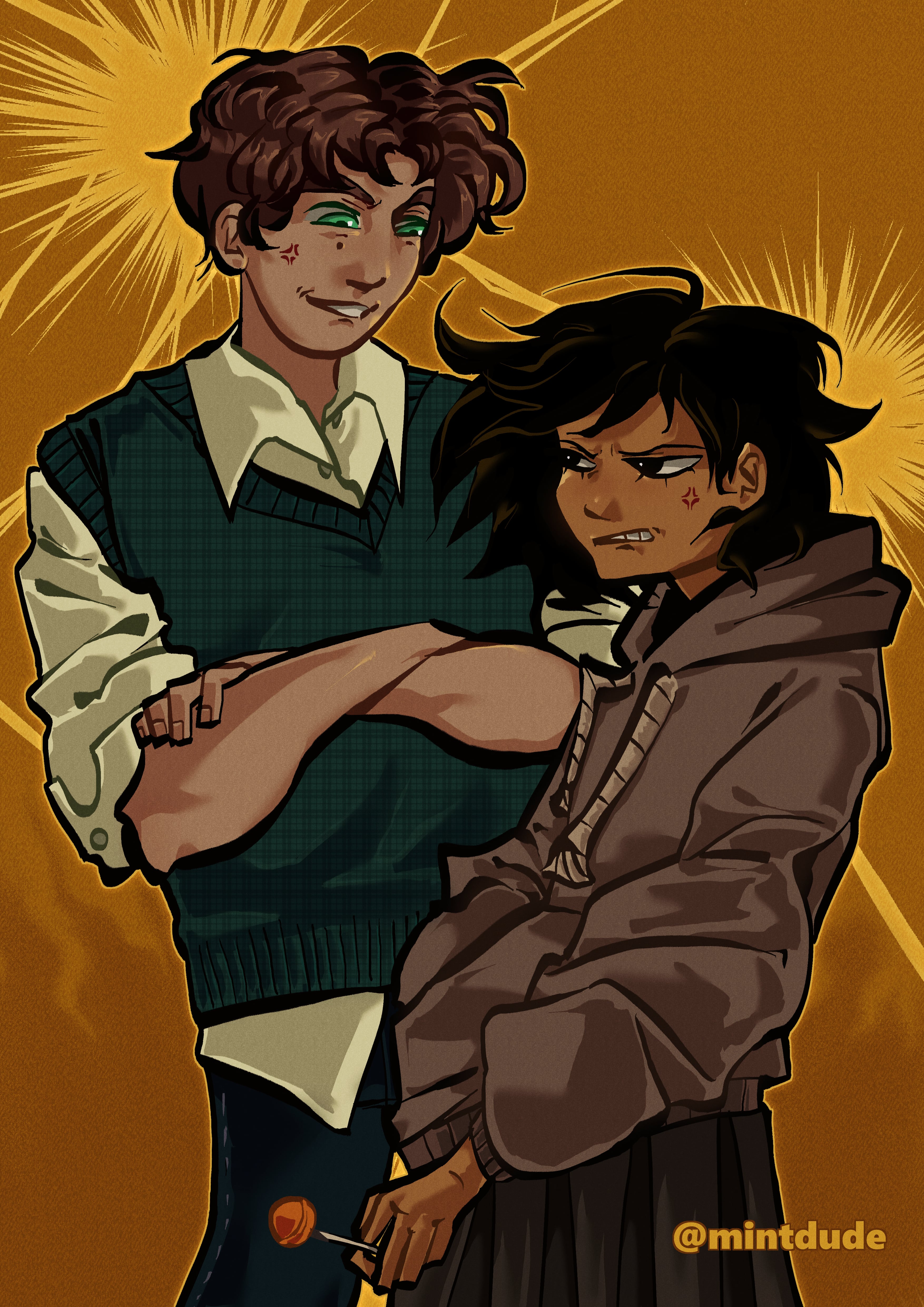 Emily and Arthur pissed off at each other art