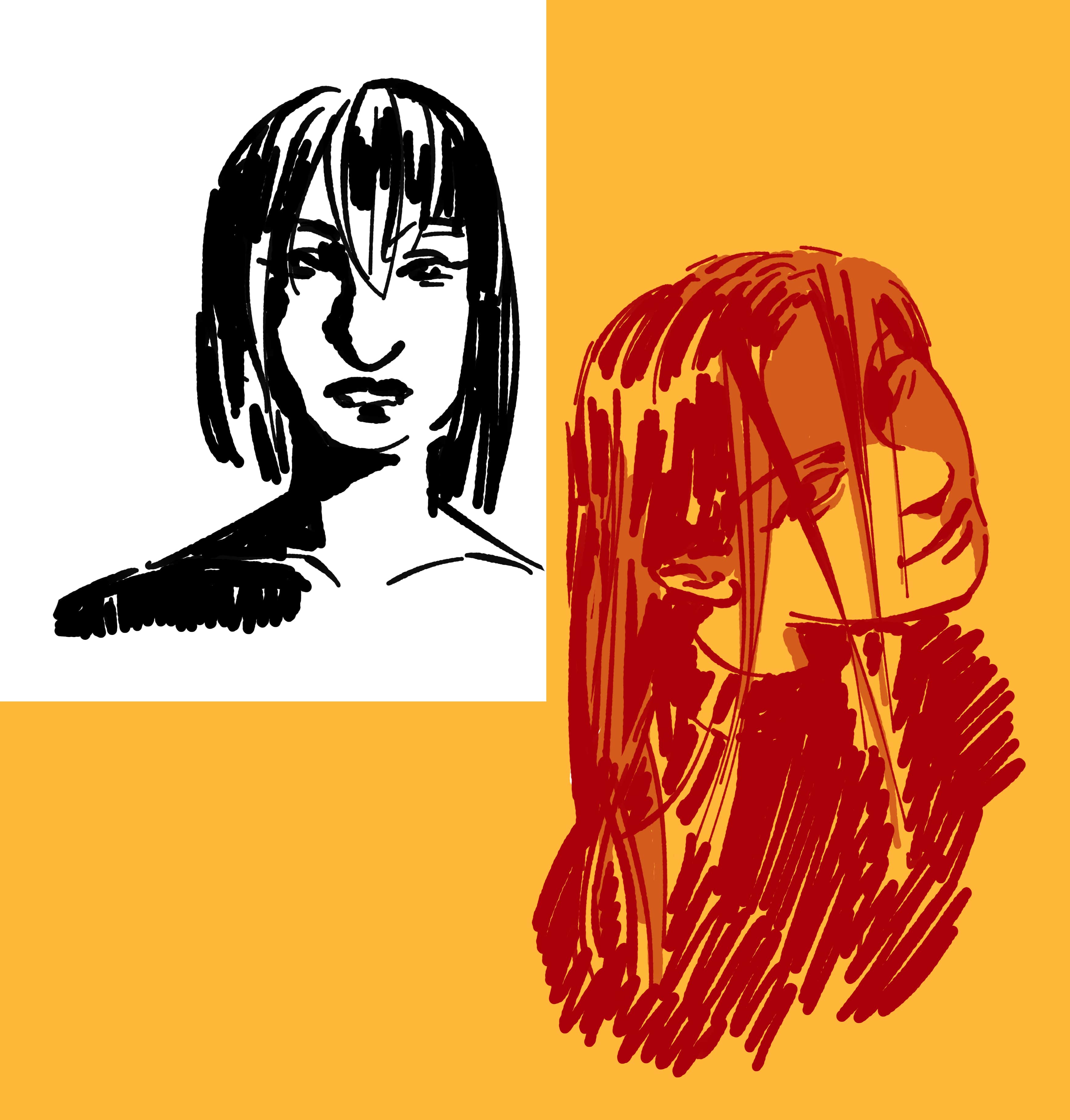 Doodle of Yuno and Hannah