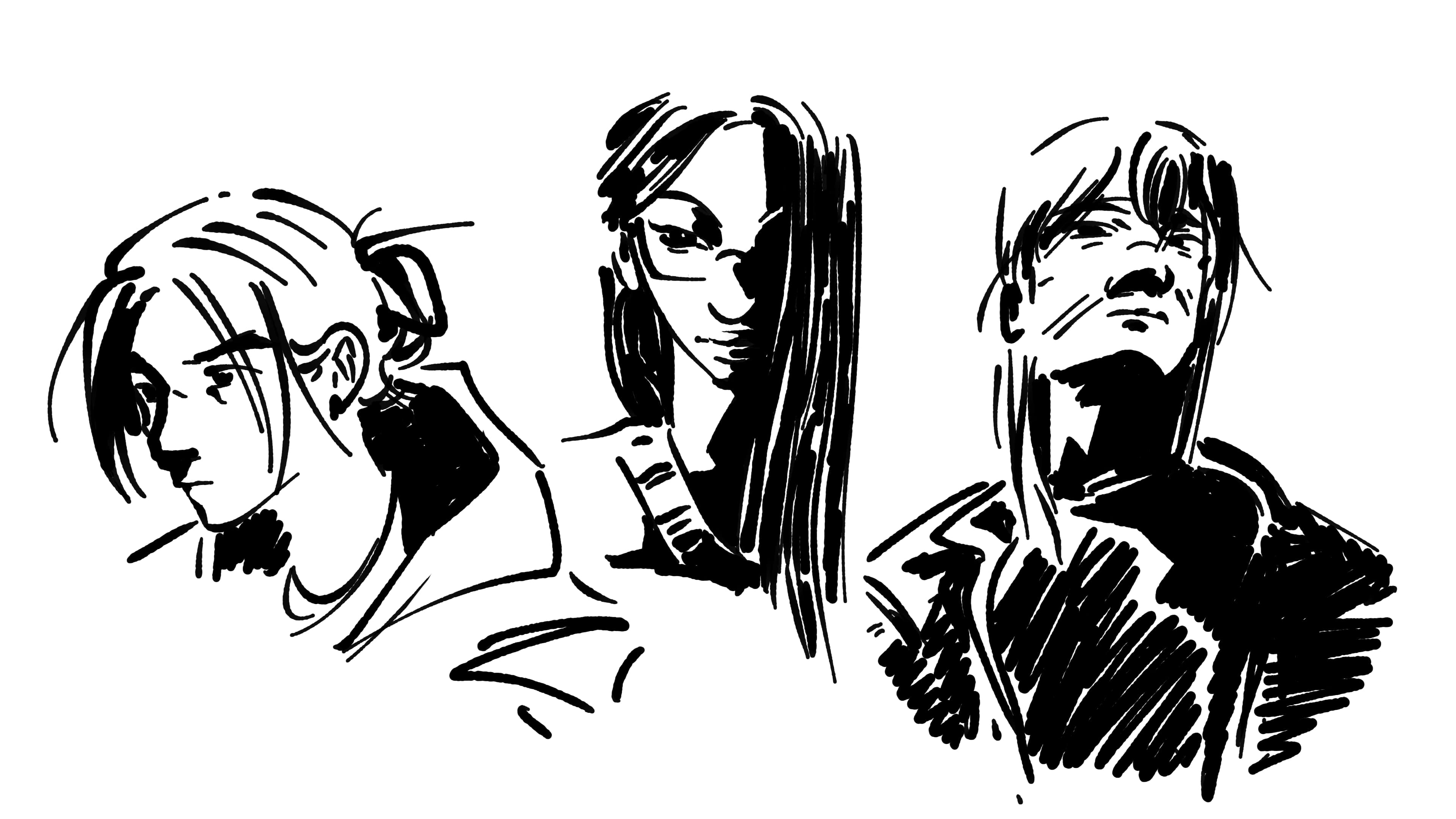 Concept art of characters